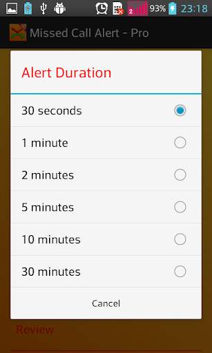 Missed Call Alert / Reminder   screenshot 2