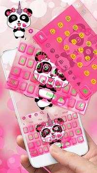 Pink Panda Unicorn Keyboard screenshot 1