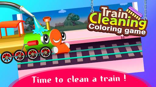 Train Cleaning, Coloring Game screenshot 1