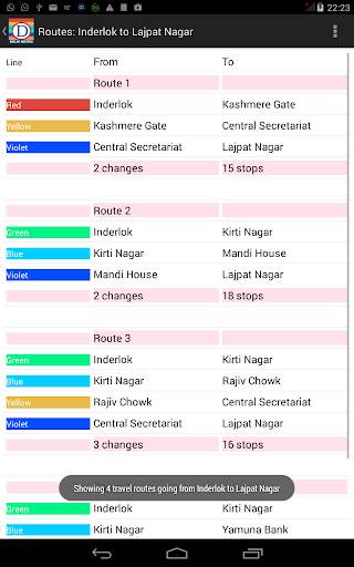 Delhi Metro Route Planner screenshot 10