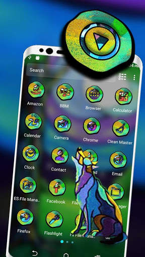 Crayon Art Wolf Launcher Theme 2 تصوير الشاشة