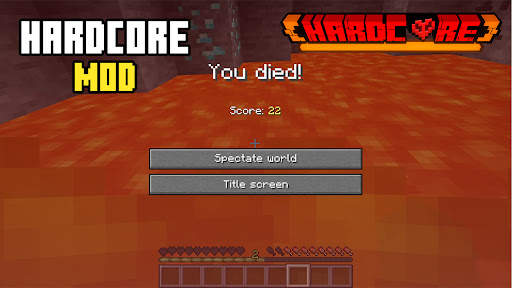 Hardcore Minecraft Mod screenshot 1