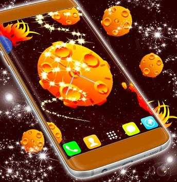 Space Clock Live Wallpaper Hd screenshot 1