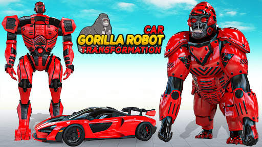 Angry Gorilla Car Robot Transform: King Kong Game screenshot 4