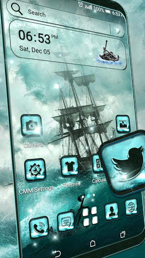 Ship in Storm Launcher Theme screenshot 1