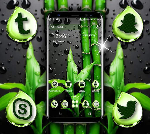 Bamboo Water Drop Launcher Theme screenshot 1
