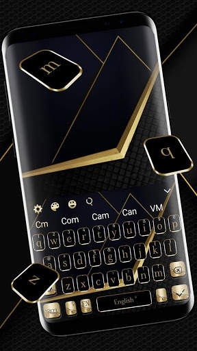 Golden Black Business Keyboard Theme 2 تصوير الشاشة