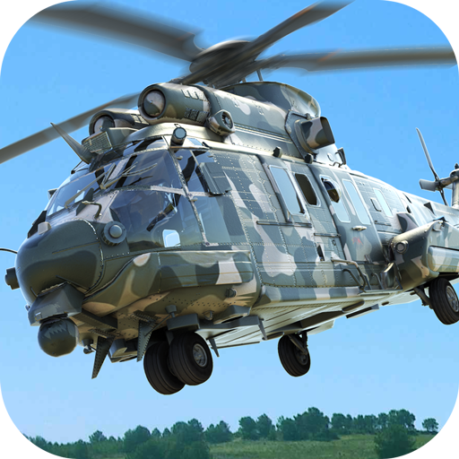 เฮลิคอปเตอร์กองทัพจำลองการขนส่งนักบิน 3D icon