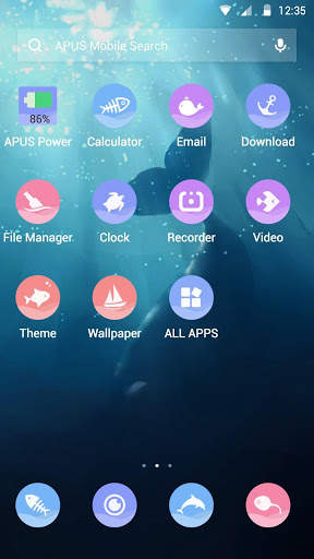 The Blue Sea APUS Launcher Theme screenshot 2