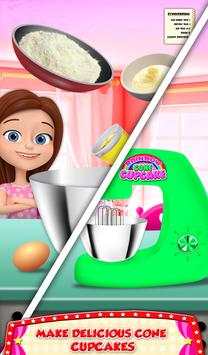 Unicorn Rainbow Ice Cream Cone Cupcake Cooking screenshot 6