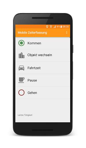 Mobile GPS Zeiterfassung screenshot 1