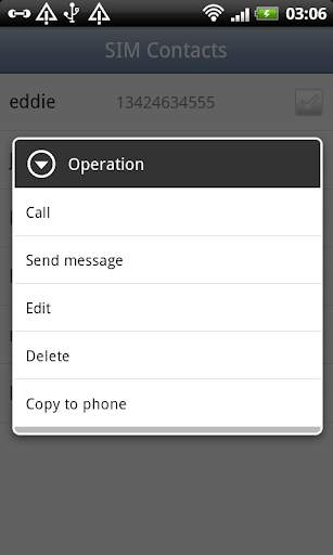 SIM Contacts screenshot 2