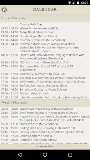 Sherborne School App screenshot 2