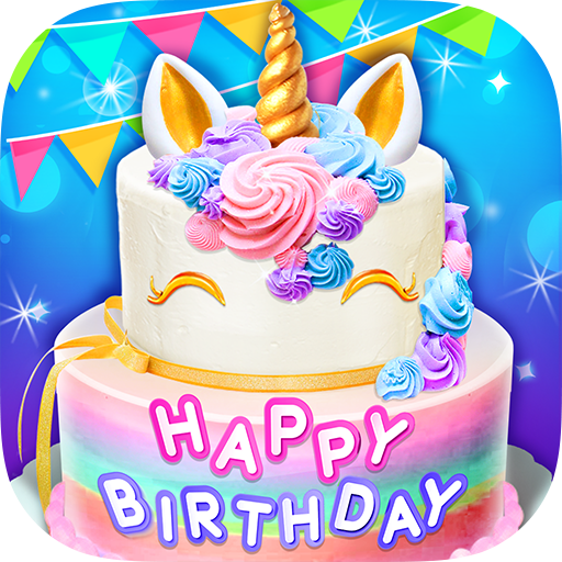Unicorn Birthday Cake - Happy Birthday أيقونة