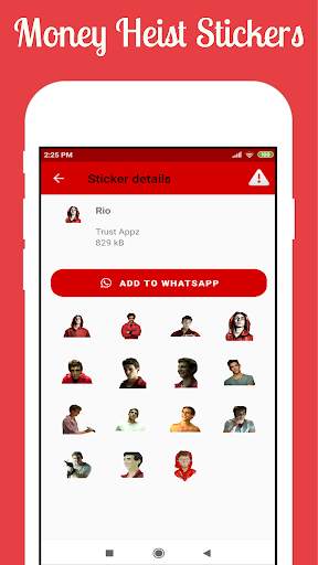Money Heist Stickers for WhatsApp (WAStickerApps) screenshot 8