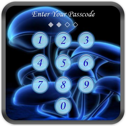 Neon Blue Lock Screen 1.1