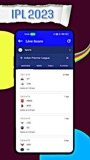IPL 2023 Schedule & Live Score screenshot 5