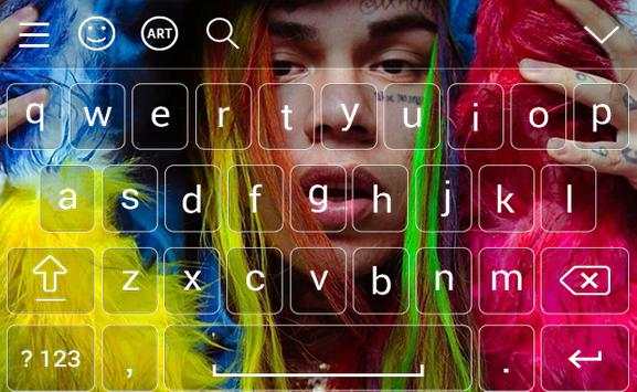 6IX9INE Keyboard Theme 6 تصوير الشاشة