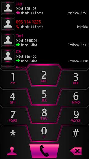 THEME DARKCITY PINK EXDIALER screenshot 1