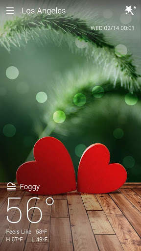 Valentine's Day GO Weather Live Background screenshot 5