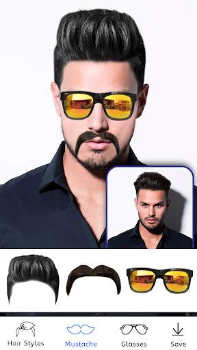 HeroMooch : Man Beard, HairStyle, Moustache Editor screenshot 2
