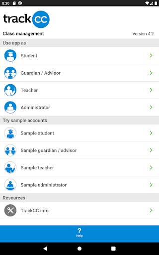 TrackCC Class management screenshot 7