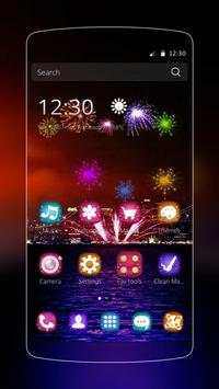 Fireworks Night Theme 1 تصوير الشاشة