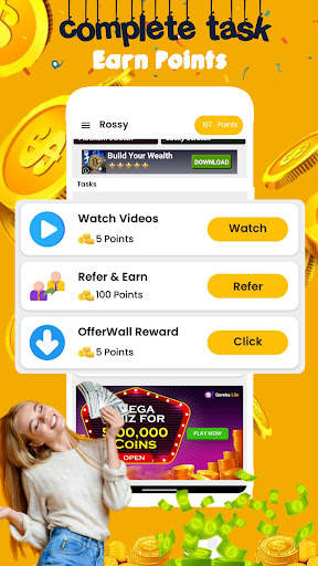 Rossy Daily Reward Earning App screenshot 2