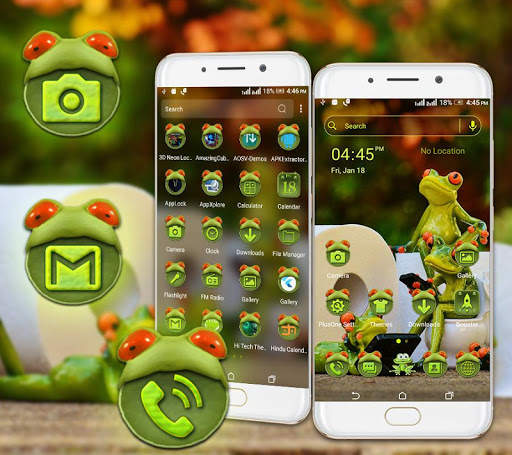 Cute Frog Launcher Theme screenshot 2