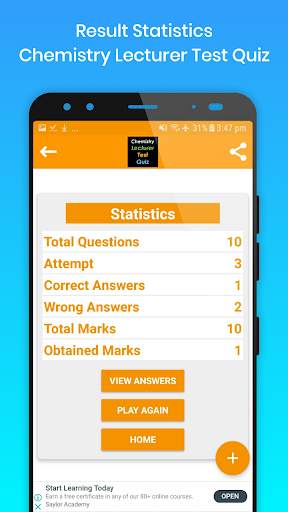 Chemistry Lecturer Test Quiz screenshot 7