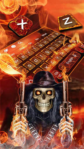 Horror Skull Cowboy Keyboard Theme screenshot 1