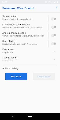 Poweramp Wear Control screenshot 1