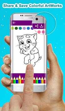 Talking Cat Tom Coloring Book screenshot 5