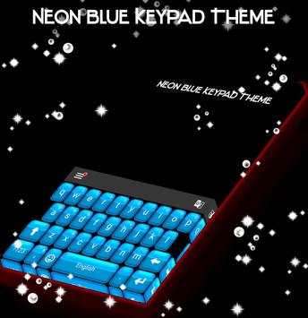Neon Blue Keypad Theme screenshot 1