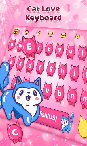 Cat Love Keyboard-Cute Kitty Theme Keyboard screenshot 2