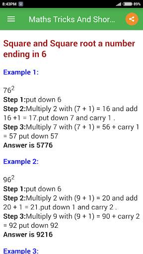 Maths Tricks And Shortcuts screenshot 5