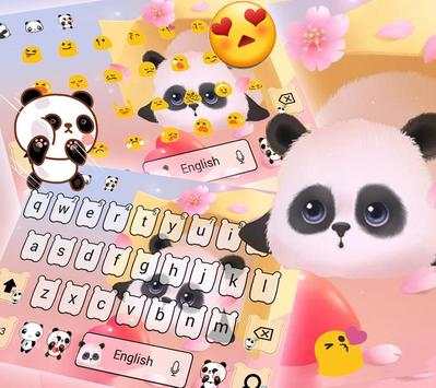Pink panda Keyboard theme screenshot 2