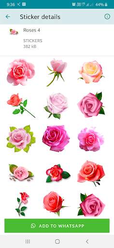 New Romantic Roses Stickers for WhatsApp screenshot 3