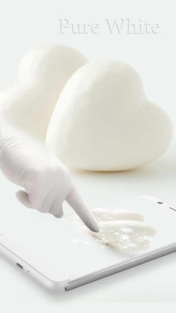 Pure white Love Heart Theme Live wallpaper screenshot 1