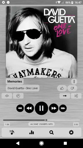 Poweramp v3 skin simple light screenshot 8