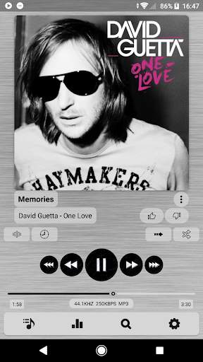 Poweramp v3 skin simple light screenshot 8