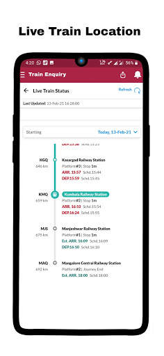 Indian Railway TrainGo Status for Where is myTrain screenshot 4