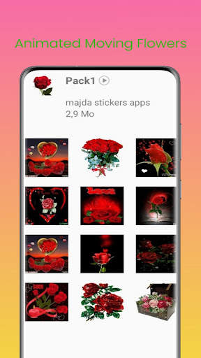 Animated  Flowers Stickers For WhatsApp screenshot 3