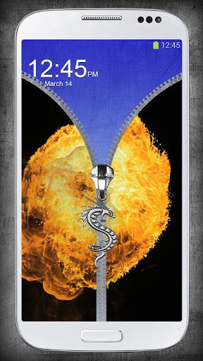 Fire lock screen - Zipper screenshot 3