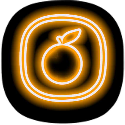 Orange - icon packs NEON Light for phones android icon