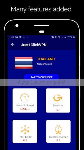 Just1ClickVPN: Fastest VPN Free Unlimited Proxy screenshot 3