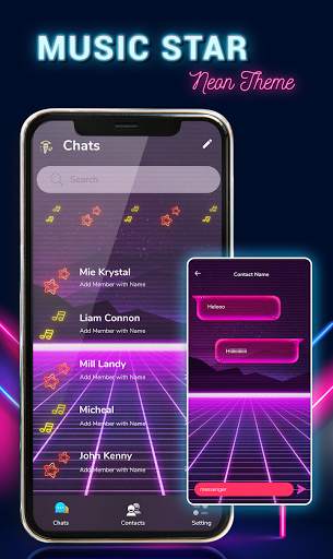 Neon Messenger for SMS - Color Messages screenshot 4