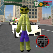 Green Monster Stickman Rope Hero Gangstar Crime icon