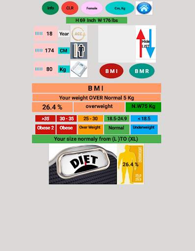 clothes size screenshot 1