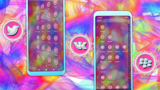 Rainbow Postcard Launcher Theme screenshot 2